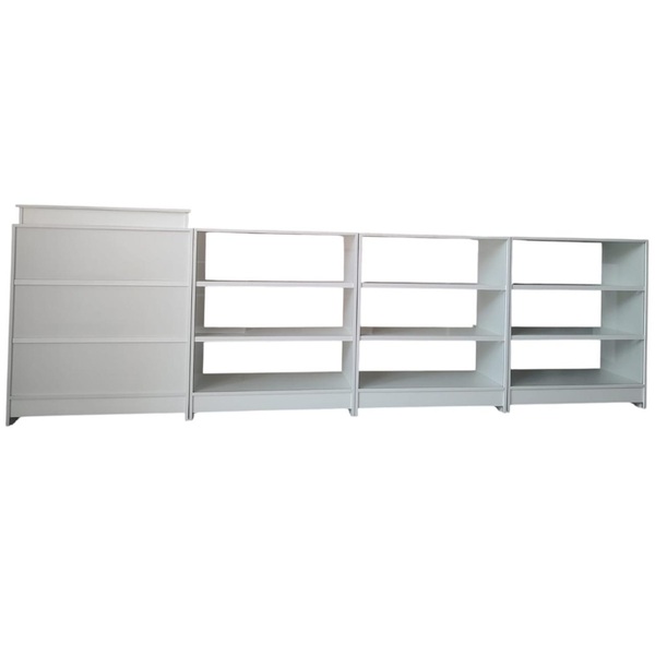 Balcão Caixa + 3 Expositores Lojas E Comércios Branco - Supre