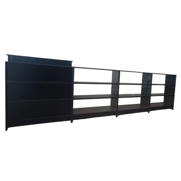 Balcão Caixa + 3 Expositores Lojas E Comércios Preto - Suprem