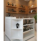 Balcão Caixa + Expositor Vidro 100% Mdf Branco Desmontado - S