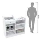 Balcão Caixa Com Fundo Fechado M306.b (caixa, Atendente, Vend