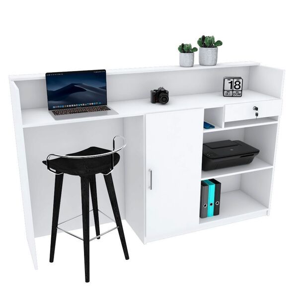 Balcão Caixa Com Porta M389.b (loja, Caixa, Atendende)