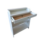 Balcão Caixa Com Vidro Expositor Lojas E Comércios Branco - S