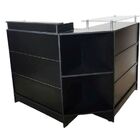 Balcão Caixa E Recepção 100% Mdf Lojas E Comércios Preto - Su