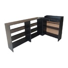 Balcão Caixa E Vitrine 100% Mdf Preto - Suprema Móveis