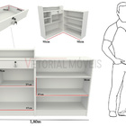 Balcão Caixa L M5 (atendimento  Loja  Organizador)