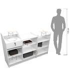 Balcão Caixa Loja 100% Mdf M131.2021.b (expositor Duplo)