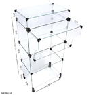 Balcão Caixa Modulado Em Vidro - 0,50 X 1,10 X 0,30