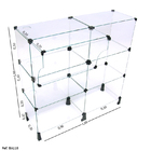 Balcão Caixa Modulado Em Vidro - 1,00 X 1,00 X 0,30
