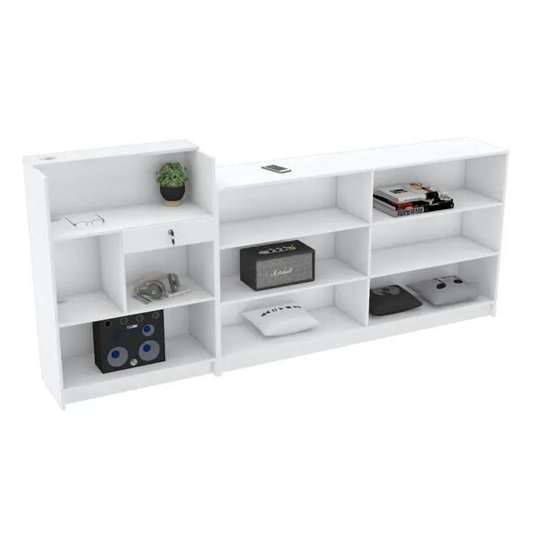 Balcão Caixa Prateleiras 260cm M322.b (loja, Atende, Roupas)