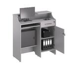 Balcao Caixa Stamp Com Gaveta Cinza