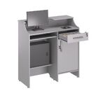 Balcao Caixa Stamp Com Gaveta Cinza