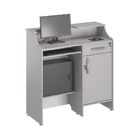 Balcao Caixa Stamp Com Gaveta Cinza