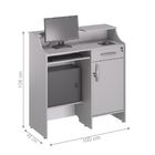 Balcao Caixa Stamp Com Gaveta Cinza