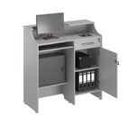 Balcao Caixa Stamp Com Gaveta Cinza