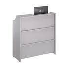 Balcao Caixa Stamp Com Gaveta Cinza