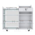 Balcão Caixa Vitrine Com Gaveta E Rodinhas M441.b (loja) 100%