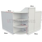 Balcão Caixa Vitrine M2 Fechado 100% Mdf Loja Pet