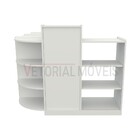 Balcão Caixa Vitrine Modular M2 (expositor  Prateleira  Atend