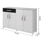 Balcão Campinas 04 Portas Arte Móveis Branco