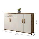 Balcão Campinas 04 Portas Arte Móveis Ipê-off White