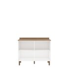 Balcão Cantinho Do Café Tampo Mdf Iluminata  Branco/ébano