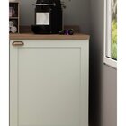 Balcão Cantinho Do Café Tampo Mdf Iluminata  Verde Mint/ébano