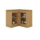 Balcão Canto 4 Portas Mdf Tampo Uv Com Rodapé Em Pvc Lisboa I