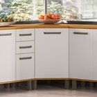 Balcão Canto Com Tampo 1 Porta Criare Freijo/off Acetinado