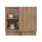 Balcão Canto Cozinha Viena Freijo Cinza Argila