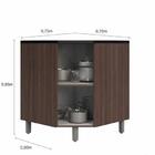 Balcão Canto Factual Amendoa - Fdecor