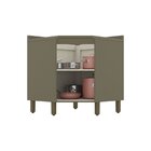 Balcão Canto Oblíquo 1 Porta Com Tampo 100% Mdf Aurora Espres