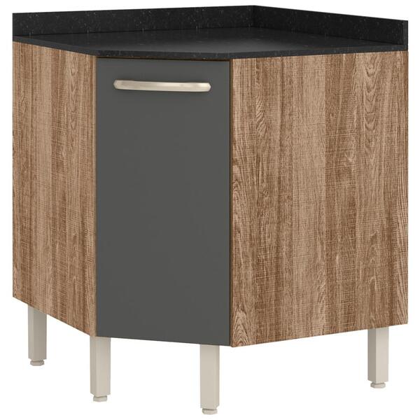 Balcao Canto Obliquo 3005x15 Carvalho Rust Chumbo Nicioli