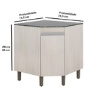 Balcão Canto Obliquo Avelã PT Móveis