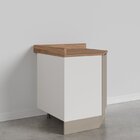 Balcão Canto Oblíquo Com Tampo Com Rodapé Puxador 150cm Ipane