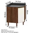 Balcao Canto Obliquo Em Mdf Kali Premium 12222x21 Nicioli