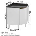 Balcao Canto Obliquo Em Mdf Kali Premium 12222x21 Nicioli