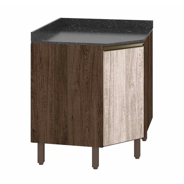 Balcão Canto Oblíquo Kali Premium Com Tampo Mdf 15mm - Nicioli