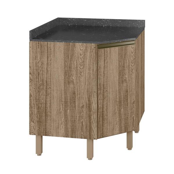 Balcão Canto Oblíquo Kali Premium Com Tampo Mdf 15mm - Nicioli