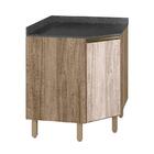 Balcão Canto Oblíquo Kali Premium Com Tampo Mdf 25mm - Nicioli