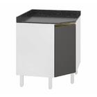 Balcão Canto Oblíquo Kali Premium Com Tampo Mdf 25mm - Nicioli