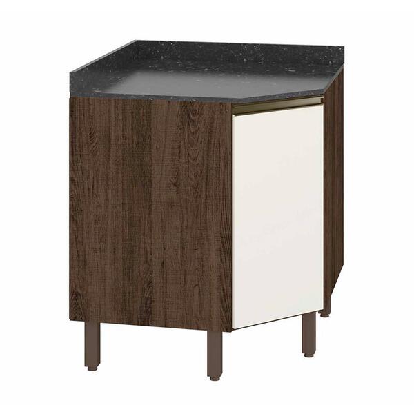 Balcão Canto Oblíquo Kali Premium Com Tampo Mdf 25mm - Nicioli