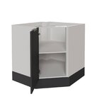 Balcão Canto Oblíquo Sem Tampo Com Rodapé Puxador 150mm Ipane