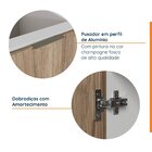 Balcão Canto Oblíquo Sem Tampo Com Rodapé Puxador 150mm Ipane