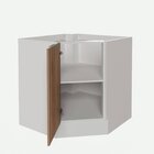 Balcão Canto Oblíquo Sem Tampo Com Rodapé Puxador 150mm Ipane