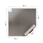 Balcão Canto Oblíquo Sem Tampo Sem Rodapé Puxador 150cm Ipane