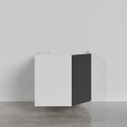 Balcão Canto Oblíquo Sem Tampo Sem Rodapé Puxador 150cm Ipane