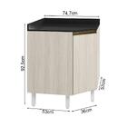 Balcao Canto Obliquo Tampo Mdf Kali 12222 Nicioli