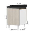 Balcao Canto Obliquo Tampo Mdf Kali 12222 Nicioli