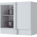 Balcão Canto Reto 01 Porta Americana Henn - Branco Hp