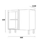 Balcão Canto Reto 01 Porta Évelin Henn